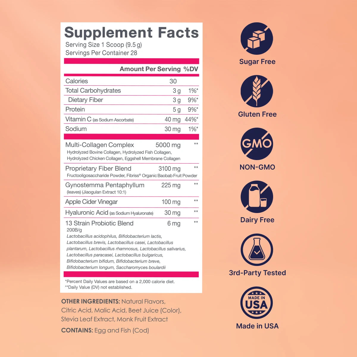 SkinnyFit Super Youth Strawberry Watermelon supplement facts