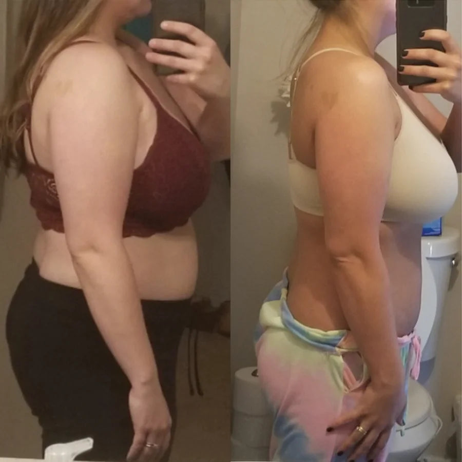 Taylor P., before and after on SkinnyFit